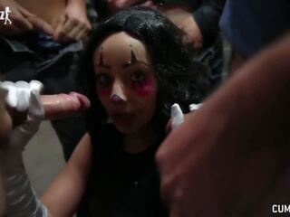 Swalloween killerclown 비탄 prank 간다 그릇된 또는: 고화질 트리플 엑스 클립 e0