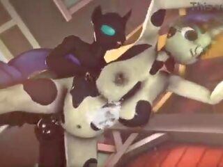 Възрастен филм с бременни cow
