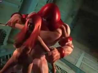 Skinny Animated Tramp Getting Massive Dong