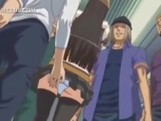 Bonded hentai dreckig video puppe wird sexuell hart rangenommen im u-bahn