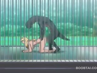 ボインの アニメ 若い 思春期の 女 釘付け ハード バイ モンスター