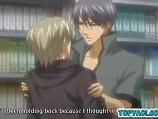 Fascinating gei anime buddies võttes a keel suudlus makeout hetk